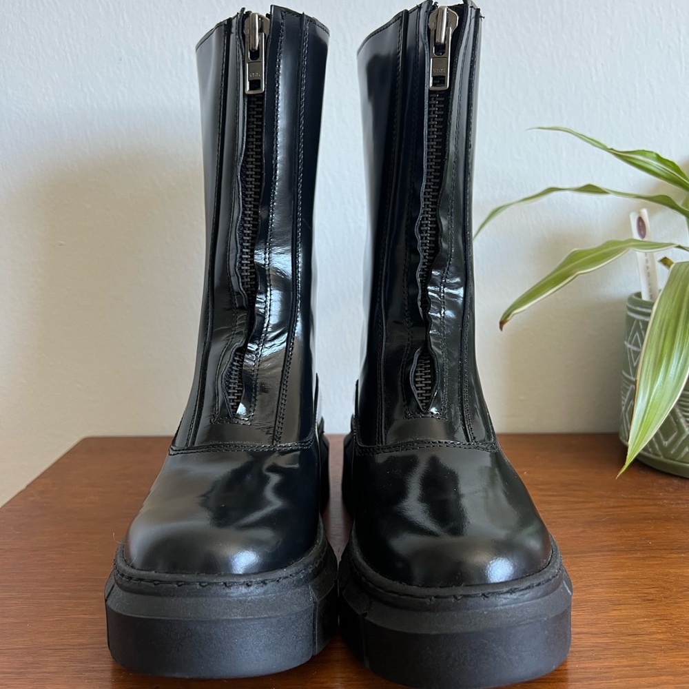 ALOHAS Black “Peak” Zip Front Women's Boots - Picture 3 of 4
